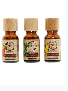 Panama Jack Amber Bottles Wood Caps Essential Oils